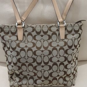 Coach Bags - Coach Signature Pink strip Tote Coach Bags - Coach Signature Pink strip Tote